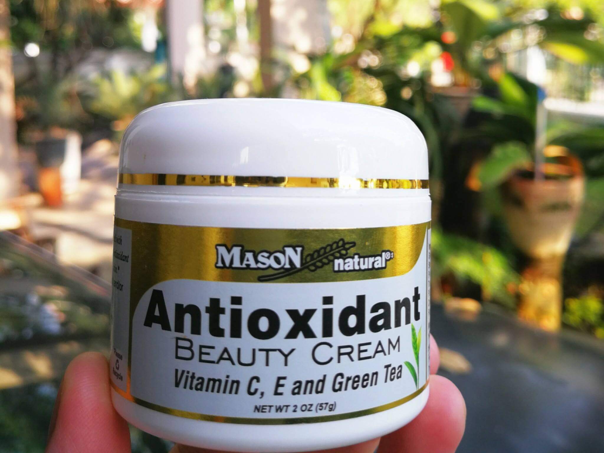 Mason Natural,mason natural reviews,Antioxidant Beauty Cream with Vitamin C E and Green Tea 57g. ,ครีมบำรุงผิวหน้า,เมสัน แอนตี้ออกซิเดนท์ครีม,