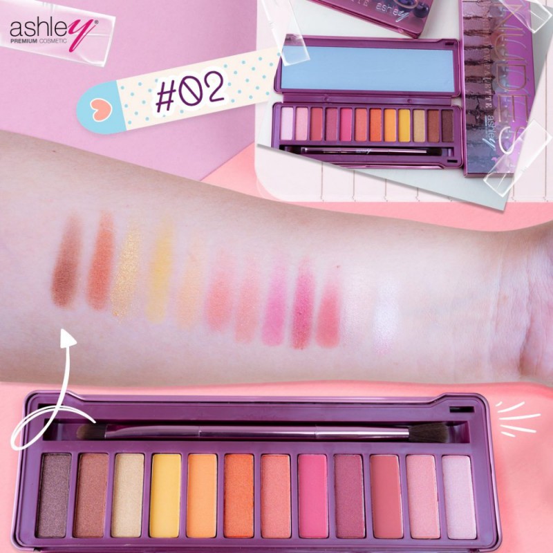 Ashley, Ashley Nudes Eyeshadow Palette, Ashley Nudes Eyeshadow Palette รีวิว, Ashley Nudes Eyeshadow Palette ราคา, Ashley Nudes Eyeshadow Palette #01