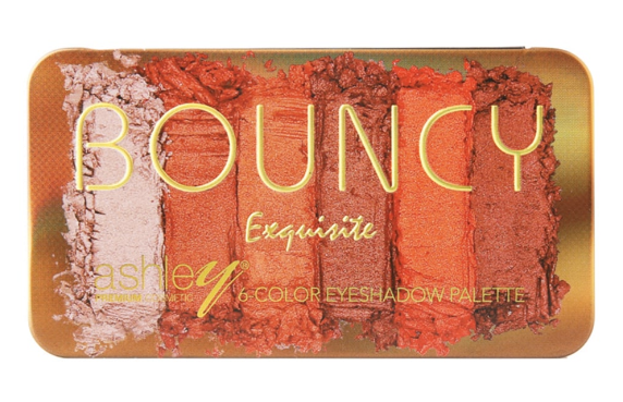 Ashley 6 Colors Eyeshadow Palette Bouncy 4.8g อายแชโดว์ชิมเมอร์ เนื้อดินน้ำมันไร้ฝุ่น 6 เฉดสี ในตลับเหล็ก พกพาง่าย สวยได้ทุกที่