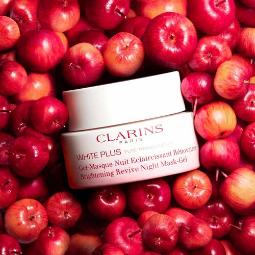 Clarins White Plus Pure Translucency Brightening Revive Night Mask-Gel ไนท์เจลยามค่ำคิน ปรนนิบัติิผิวยามค่ำคืน ให้ผิวแลดูกระจ่างใสเปล่งประกายอย่างเป็นธรรมชาติ