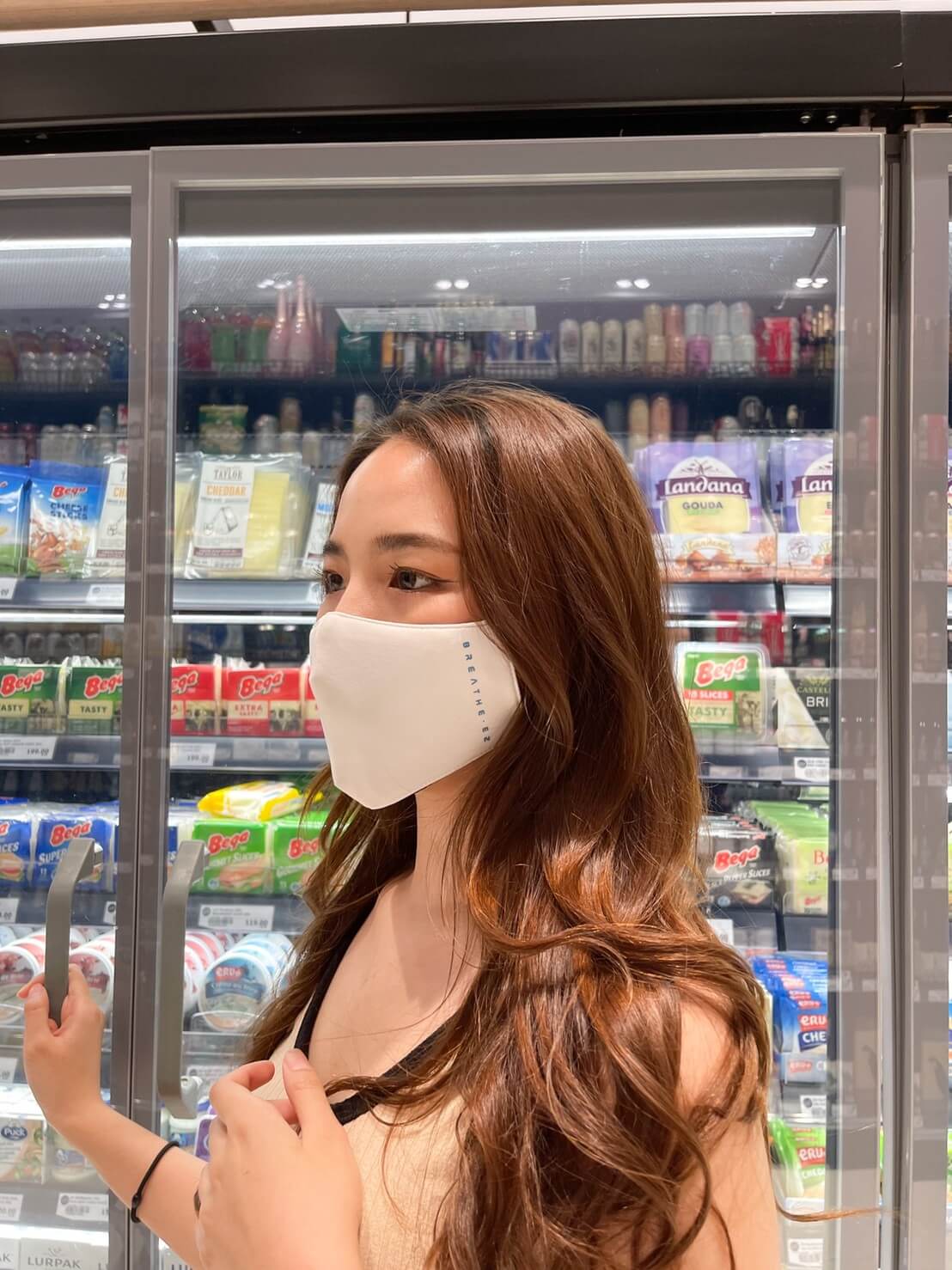 BREATHE EZ หน้ากาก BREATHE EZ รุ่นสายคล้องหู สีขาว ไซส์ L