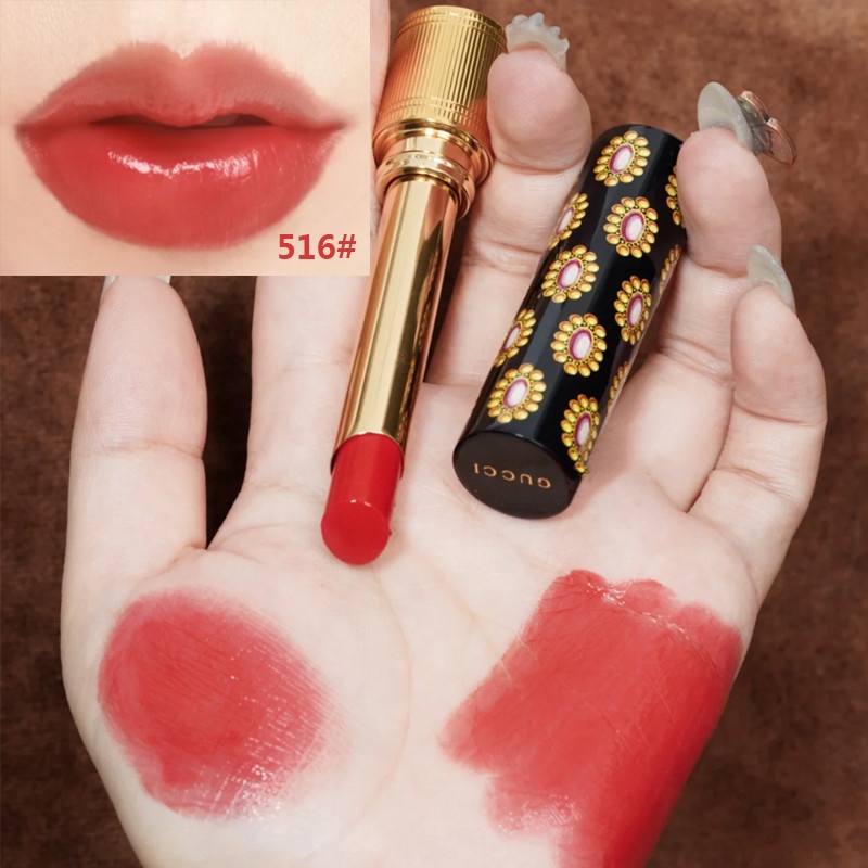 Gucci Lip Colour Rouge a Levres Sample Size # 25 Goldie Red x4 0.3g ลิปสี # 25 Goldie Red ทั้ง 4 แบบในชุดเดียว