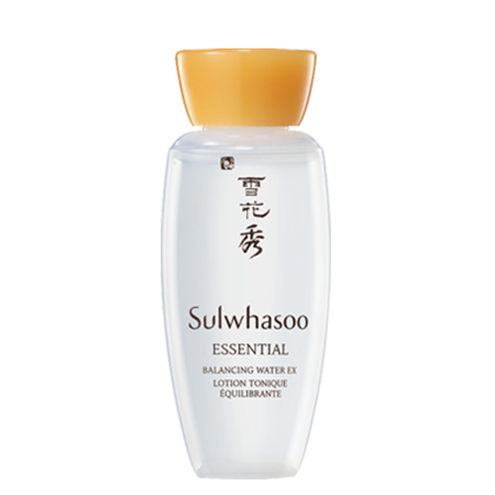 Sulwhasoo Essential Balancing Water EX 15 ml (แพ็คเกจใหม่)โลชั่นปรับสมดุลผิว เนื้อสัมผัสแบบเจล อุดมด้วยคุณค่าของสมุนไพรอันเลื่องชื่อจากเกาหลี