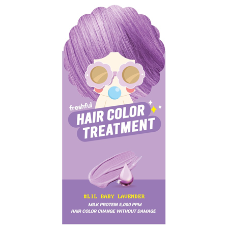 Freshful Hair Color Treatment #Lil Baby Lavender 90ml ทรีทเม้นต์เปลี่ยนสีผม เพิ่มความคัลเลอร์ฟูลสุดชิค ใช้งานง่าย ไม่ทำให้ผมเสีย